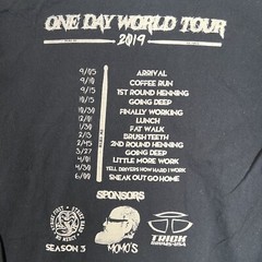 A1 Metal God One Day World Tour 2019 T Shirt Adult XL (Fits L) Black Mens