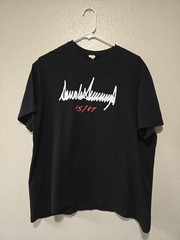 DONALD TRUMP SIGNATURE 45/47 MENS BLACK XL TSHIRT, PRESIDENT, USA