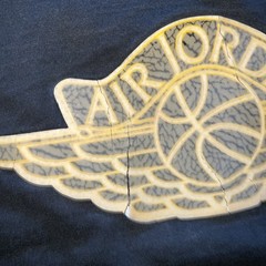 Air Jordan 1 Black T-Shirt Basketball Print size XXXL 3x Brand Wings