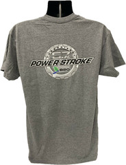 Ford 6.7L Powerstroke Diesel Super Duty T-Shirt – Gray w/ Blue Script & Emblem