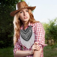 2 Pcs Disco Fringed Bandana Cowgirl Rhinestone Fringe Paisley Scarf Wedding B…
