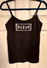 Nine inch nails Tank Top Rhinestones That Change Color. Nin Tank Shirt Any Size