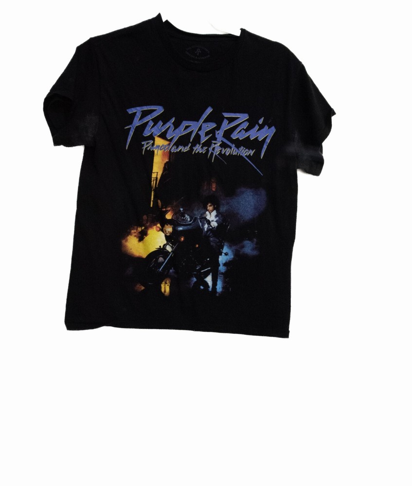 The Prince Estate Official & Approved Mens Black Cotton T-Shirt Purple Rain S