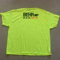Home Depot Behr Pro Extra Giveaway Shirt Size 4XL NEW!!! Hi-Vis Yellow