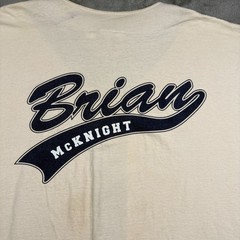 Vintage Badger Sport Baseball Jersey Mens XL Cream Cotton Brian McKnight Graphic