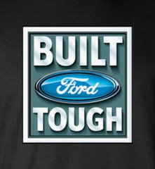 Built FORD Tough Logo T-Shirt -Licensed Authentic F-150 Truck Mustang Left Chest