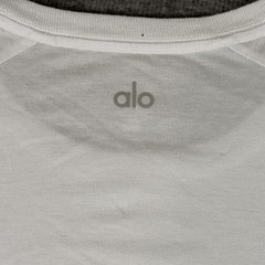 Alo Shirt Mens 2XL White Tagless Tri Blend Jersey Crewneck Tee T-Shirt Soft