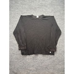 Starter Black Label Mens XXL Black Waffle Knit Thermal Long Sleeve Shirt