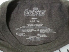 Marvel Avengers Infinity War Gray T-Shirt Large L Thanos Black Widow Ironman