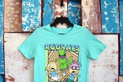 Unisex Nickelodeon Rugrats Graphic T-Shirt Cartoon Tee SMALL Celadon