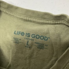 Life Is good T-Shirt Men Sz L Crusher Positive Altitude Graphic Tee Forest