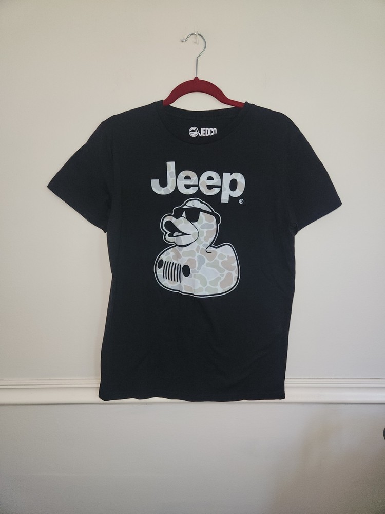 Jedco Jeep Mens Graphic with Flag Short Sleeve T-shirt Size S-M EUC