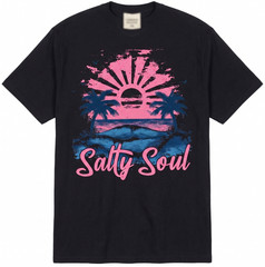 Salty Soul Summer Summer Vacation Tee Tshirt Retro Vintage Beach Unisex T Shirt