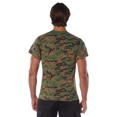 Rothco Mens Woodland Digital Camo Short Sleeve T-Shirt