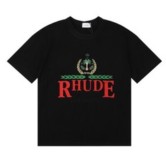 43STYLE RHUDE Men High Quality Leisure Cotton Short Sleeve Polo T-Shirt S-2XL