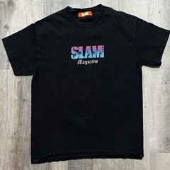 SLAM Magazine Black Basketball T Shirt Tropical Beach Graphic Sportswear Sz M