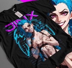 Jinx Arcane T-Shirt Japanese Anime Cartoon Jinx Arcane Graphic T-Shirt 102