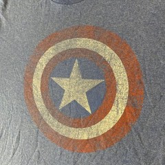 Marvel Captain America T Shirt Mens Medium Blue Graphic Print Superhero