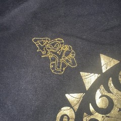 Vtg Y2K Brooklyn Xpress Shirt Mens XL Oversize Embroidered Foil Aztec Express