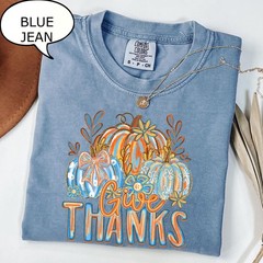 Thanksgiving Floral Pumpkin Shirt Pumpkin Season Fall Harvest Autumn Gift Tee