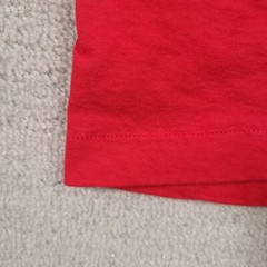 Vtg Fruit of the Loom T-Shirt Mens Medium Two Toned Red Black Single Stitch USA