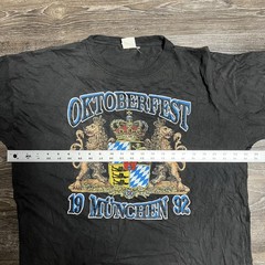Vintage Oktoberfest München Shirt Mens Medium Black Faded 1992 Beer 90s Thin