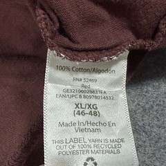 George Basic Crew Neck Long Sleeve T-Shirt Men’s Size XL/XG (46-48) Burgundy Red