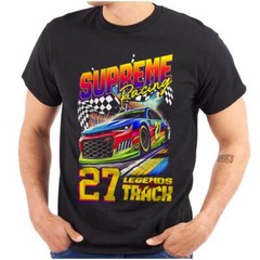 Supreme Racing 27 Legends Track Racecars Mens Casual Crewneck T Shirts Tees