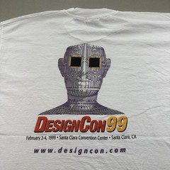Vintage Tech Art T-Shirt Mens XXL White DesignCon Computer System Bay Area 90s