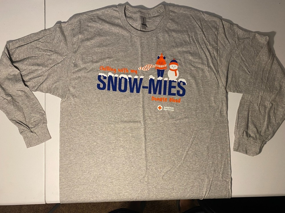 American Red Cross Chilling With My Snow-mies Christmas 2024 XL Long-Sleeve