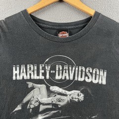 Vintage Harley Davidson Shirt Mens 3XL Black Pinup Girl Biker Eagle Double-Sided