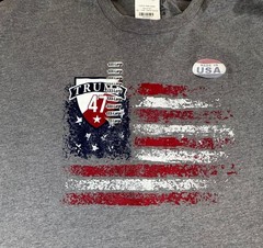 Trump New York Men’s 3XL “TRUMP 47” Patriotic T-Shirt *** MADE IN USA!!