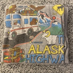 Vintage I Survived The Alaska Highway XL T-Shirt Anchorage Fairbanks