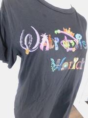 Walt Disney World Multicolor Logo Graphic T-Shirt S Black Cotton Unisex