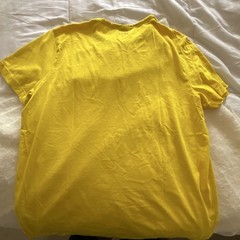 HUGO BOSS Men’s Yellow Logo Crew Neck Short Sleeve Solid T-Shirt, Size XL