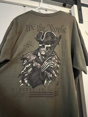 Howitzer We The People- Camo Green Man’s 2XL T Shirt Featuring Liberty Or Die