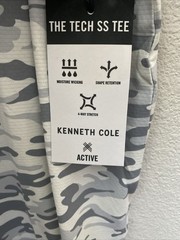 NEW Kenneth Cole Active T Shirt 2XL Beige Camo Crew Neck Tech SS Tee NWT $49