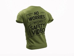I Watched Safety Video Funny Jobsite Safety Humor Work Graphic T-Shirt Tee