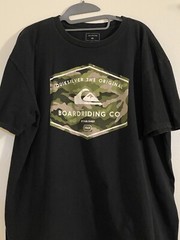 Quiksilver Mens Size XL T-Shirt Black Regular Fit 100% Cotton 48” Chest