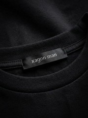 Xagon Man Balck Cotton T-shirt Made in Italy Size M