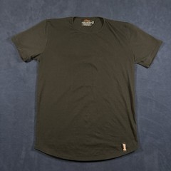 UndrDog Hemp Mens Curved Hem T Shirt Black First Gen Athletic Fit Tee V1 Size L