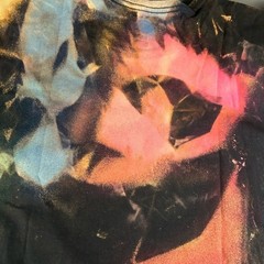 Men’s 2X Hand Dyed T Shirt Abstract Upcycled Colorful Grunge Graffiti Artsy