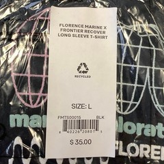Florence Marine X Men’s Large Black Frontier Recover Tee Long Sleeve T-Shirt M19