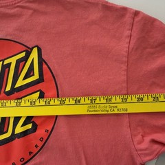 Santa Cruz Tshirt Size Large Distressed Double Sided Big Logo On Back