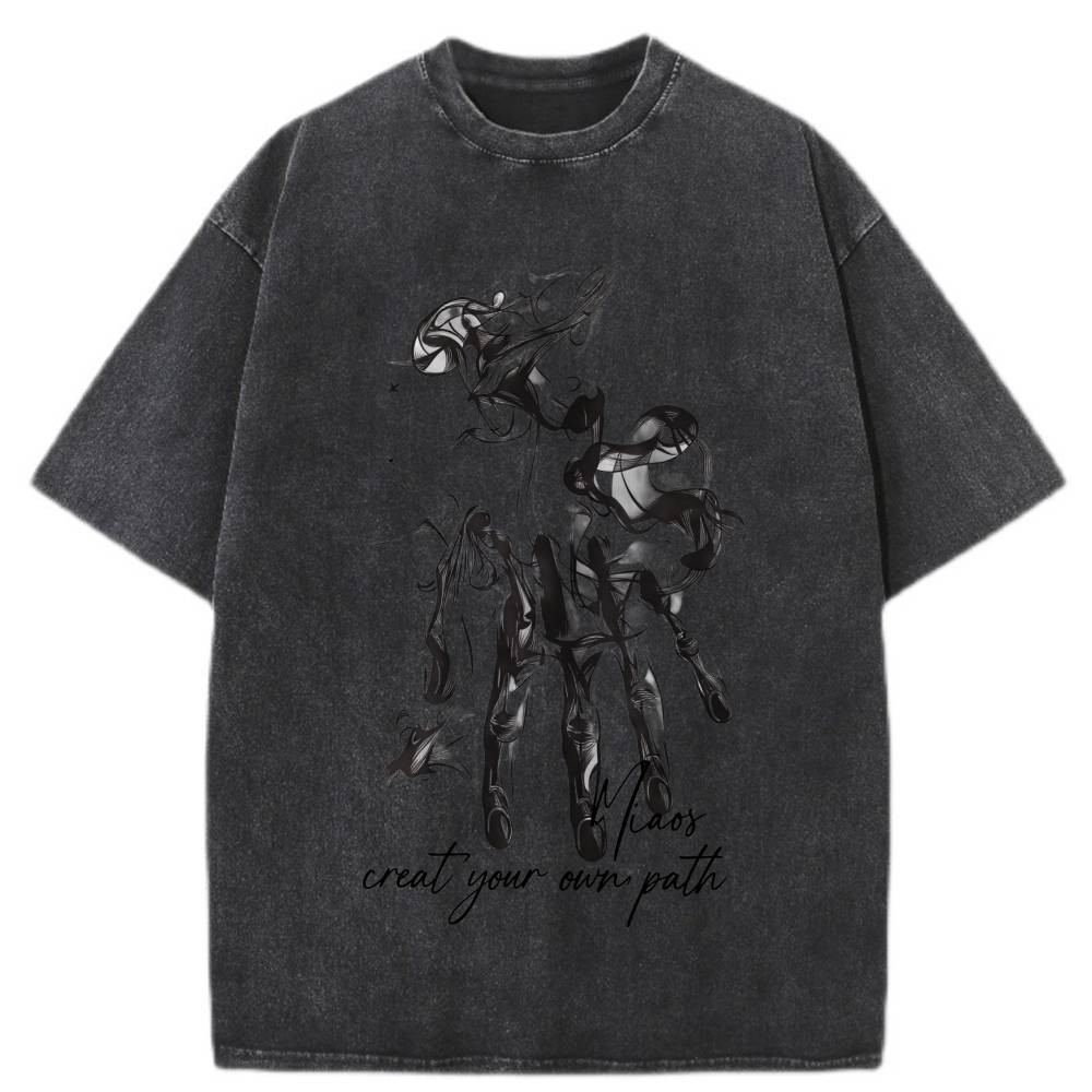 100% Cotton Oversized T-Shirt, Smoke Hand Art Vintage Streetwear Unisex Tee