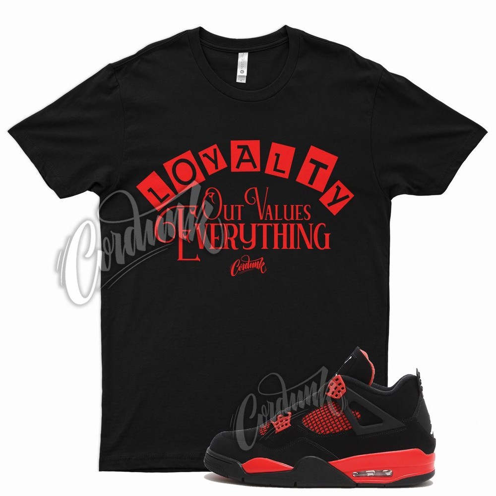 Black LOYALTY T Shirt for Air J1 4 Red Thunder Gym Varsity Iconic 1 14