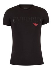 Emporio Armani Black Men’s T-Shirt,Glossy logo,Size M*L*XL