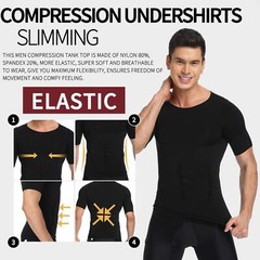 Men Slimming Body Shaper Vest Compression Shirt Gynecomastia Undershirt Tank Top