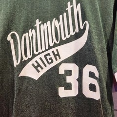 Vintage Champion Dartmouth High Shirt Mens Medium Green 36 Football Ringer 70s