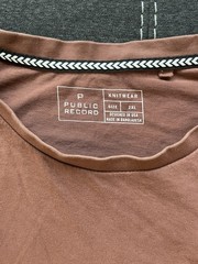 Public Record Knitwear Paradise And Crane Embroidered Brown 2xl Japanes Print